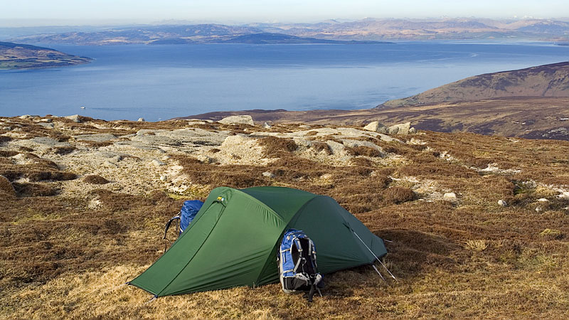 Pitch on Meall nan Damh Pitch on Meall nan Damh