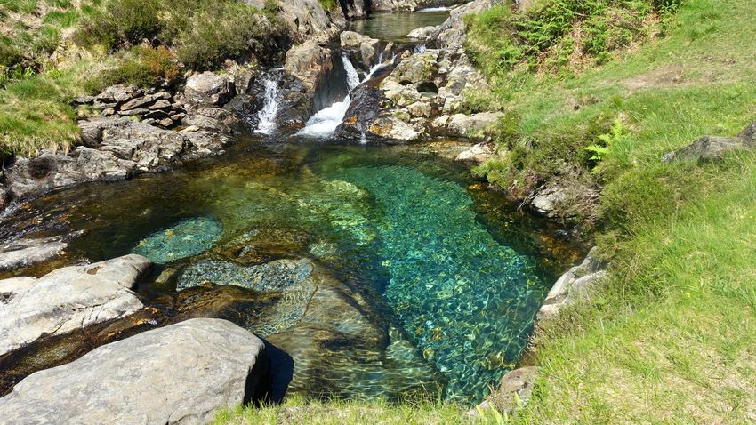 Pool at the Afon Cwm Llan falls