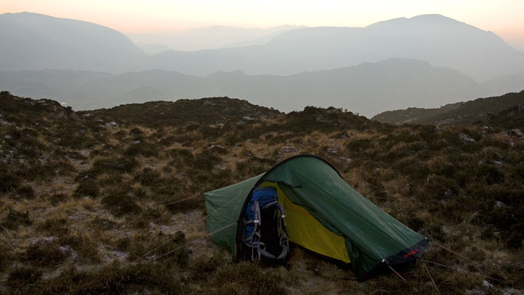 Tent pitch on Fleetwith Pike