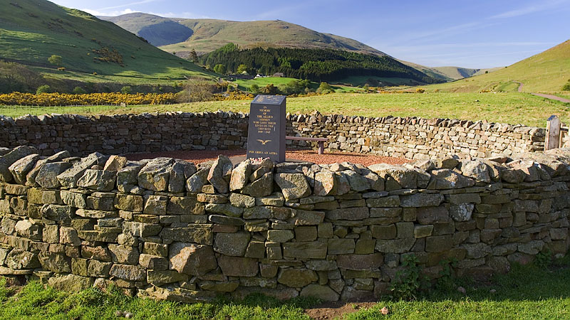Memorial to Cheviots airmen in the College Valley