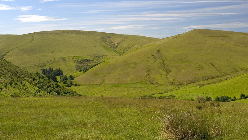 View west from the Wye Valley Walk above Llangurig