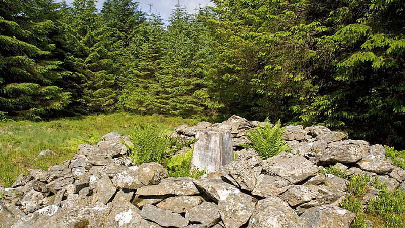 Summit trig point of Llechwedd Ddu