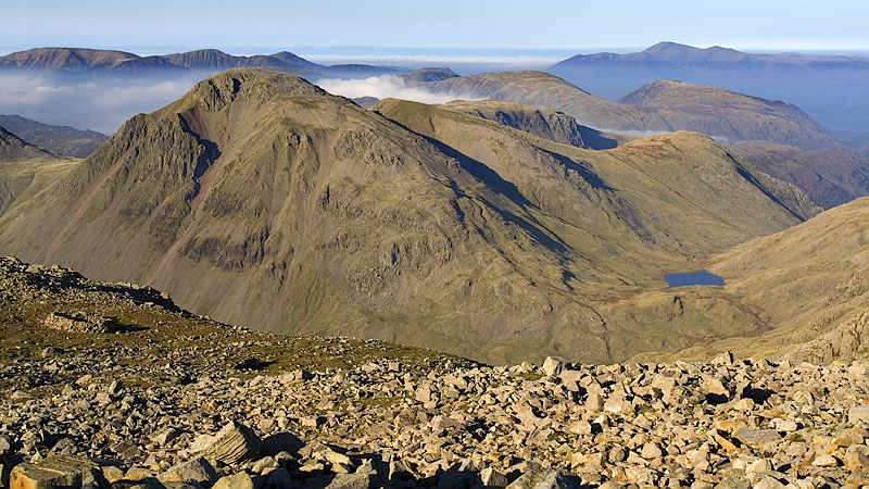 Great Gable & Styhead Tarn from Scafell Pike