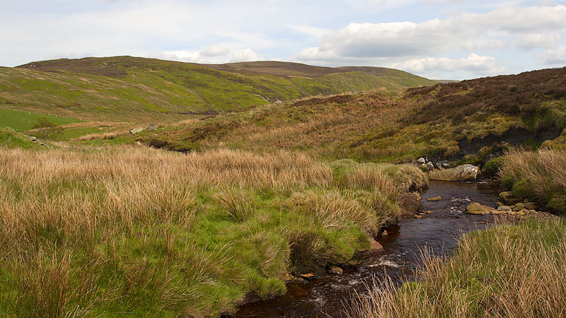 View back to Post Gwyn from above the Milltir Gerrig falls