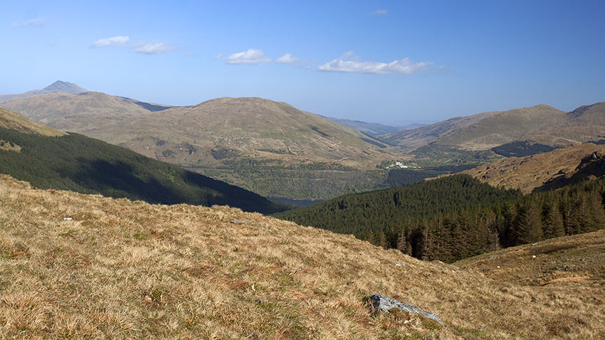 View east from the eastern end of the bealach