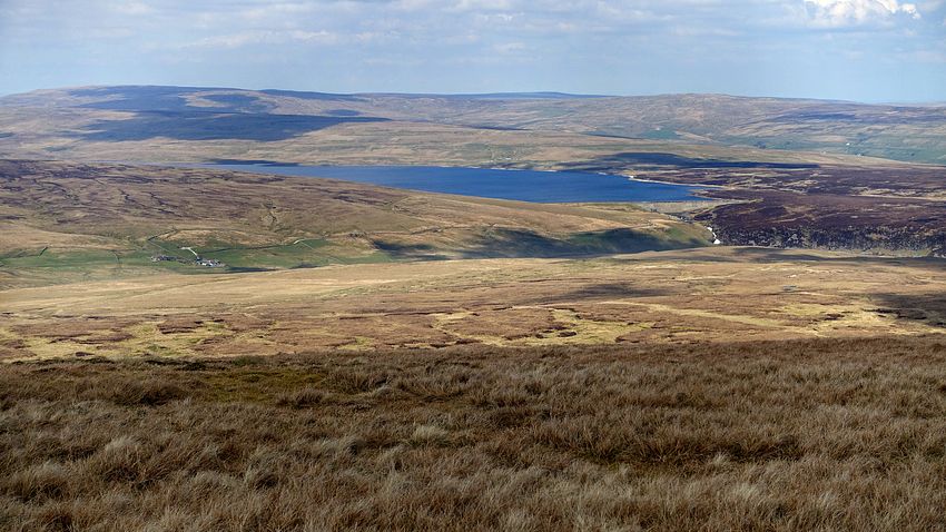 Cow Green reservoir & Cauldron Snout from Mickle Fell