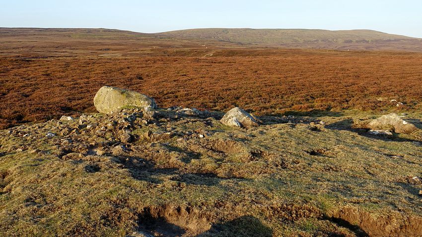 View to Silverband Shop & Mickle Fell from Thistle Green