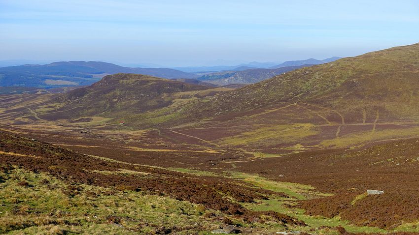 View back from the final ascent to An Lairig