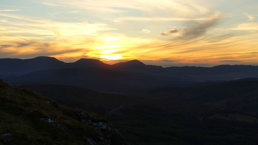 Sunset from pitch on the south west ridge