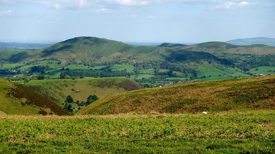 View to Caer Caradoc from Long Mynd View to Caer Caradoc from Long Mynd