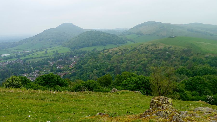 Murky view to Caer Caradoc from northern top of Ragleth Hill Murky view to Caer Caradoc from northern top of Ragleth Hill