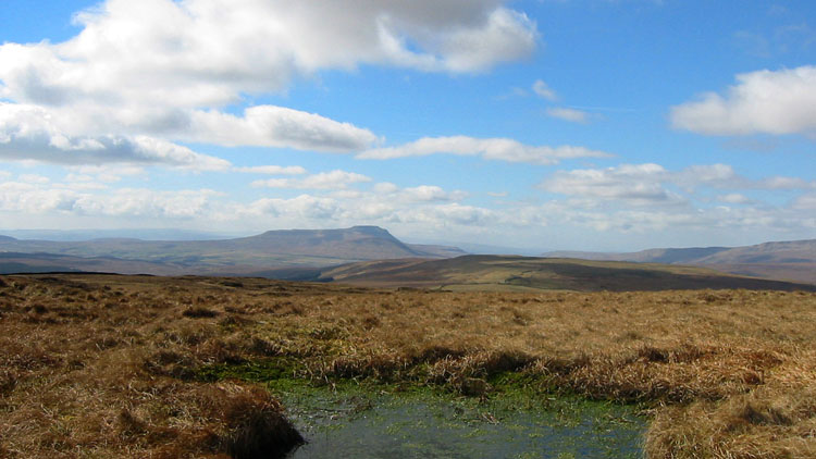 Ingleborough from ascent to Dodd Fell Hill