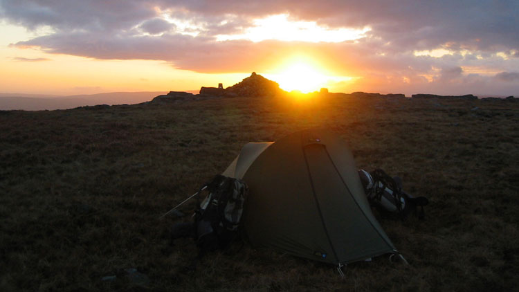 Tent pitch on Great Whernside