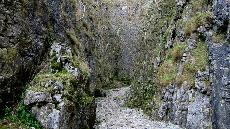 The gorge at the foot of Conistone Dib