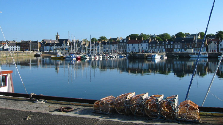Lobster pots and Anstruther harbour
