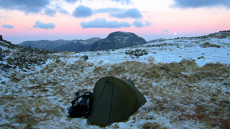 Allen Crags pitch and full moon