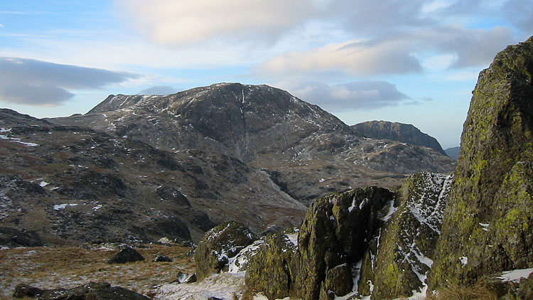 The Scafells from the ascent of Red Beck Top