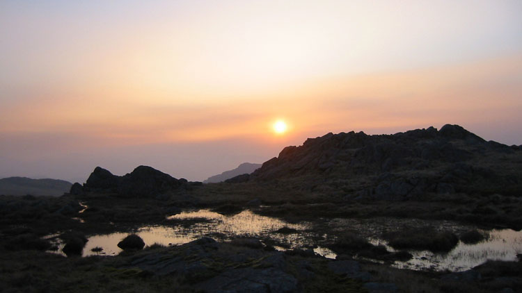 Dawn from tent pitch on Little Stand