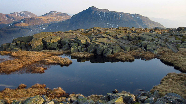Bow Fell, Esk Pike & Great End from Crinkle Crags