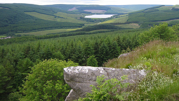 Catcleugh reservoir from Byrness Hill