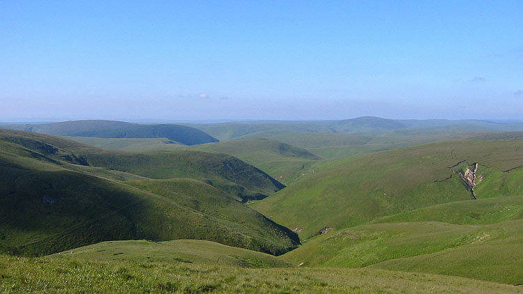 View down Rowhope Burn