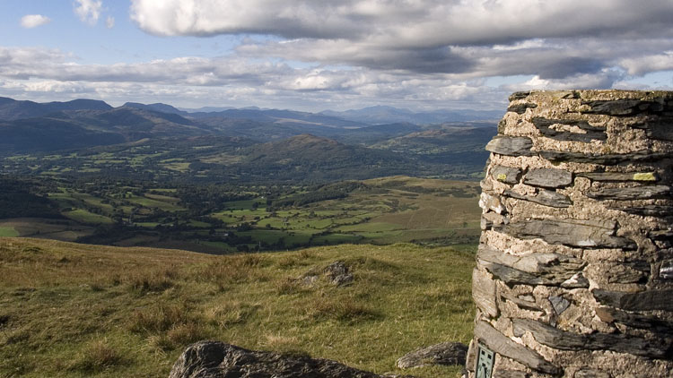 Snowdonia mountains from Waun-oer