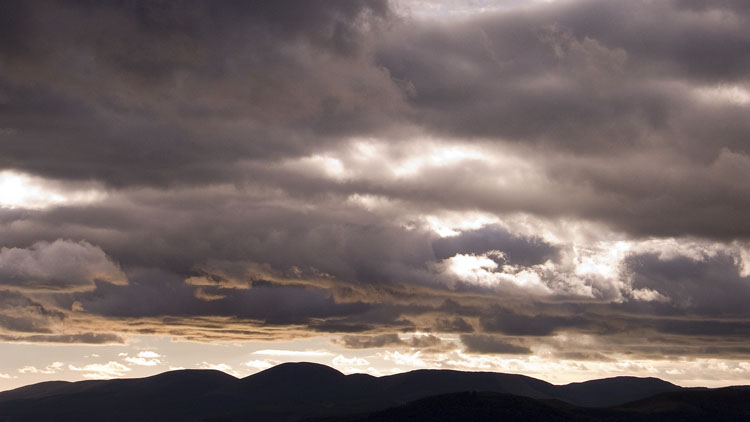 Evening sky from Esgair Ddu