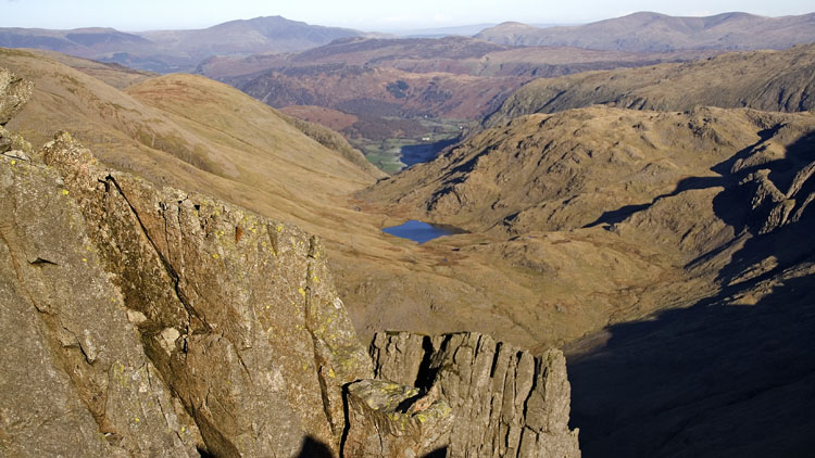 View NE over Styhead Tarn from Lingmell