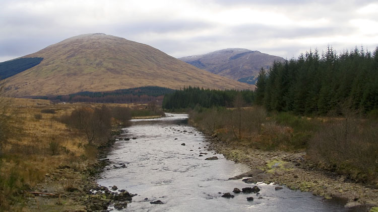 View S along the river from Bridge of Orchy