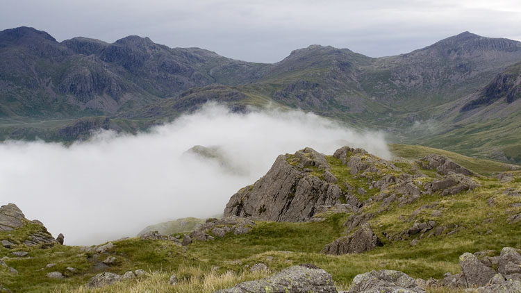 Afternoon inversion forming below Hard Knott