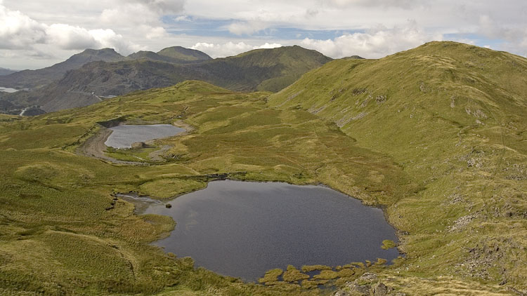 Llynnau Barlwyd from Moel Penamnen