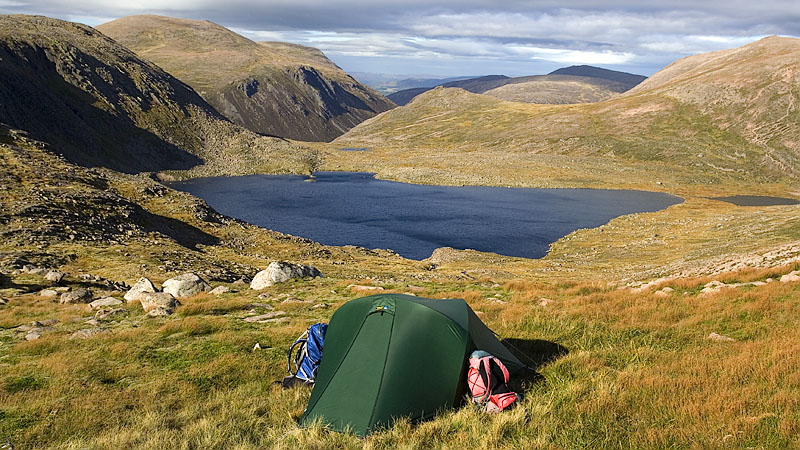 Pitch above Loch Etchachan Pitch above Loch Etchachan