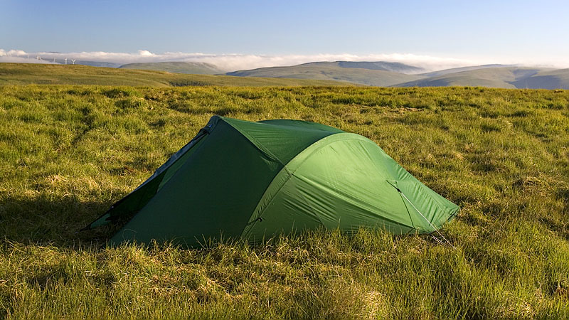 Early cloud on the hills to the north