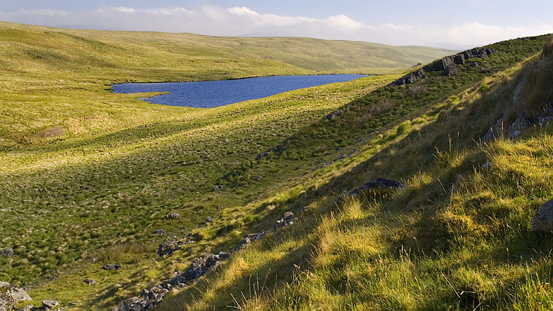 Llyn Cerrigllwydion Isaf from Blaen Rhestr