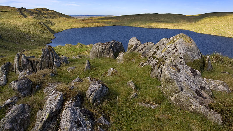 Llyn Cerrigllwydion Uchaf from Blaen Rhestr