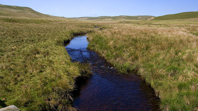 The Afon Claerddu from the footbridge