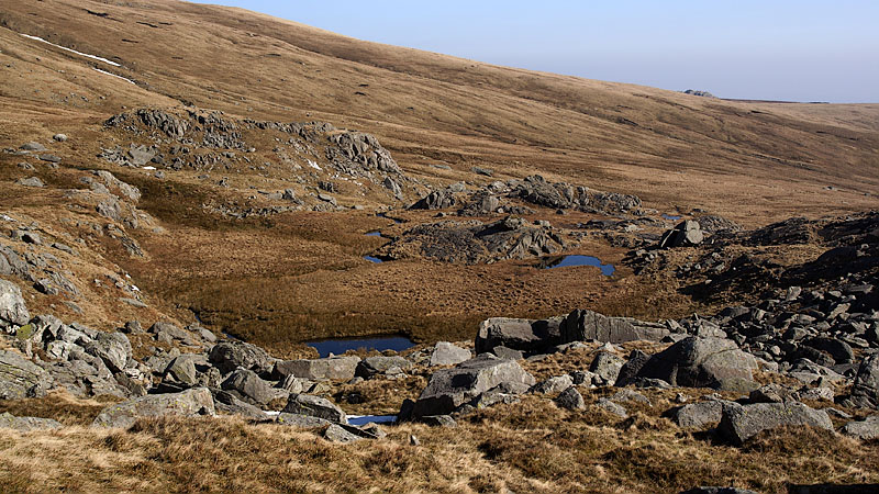 Wild rock landscape and pools in Upper Cwm Eigiau Wild rock landscape and pools in Upper Cwm Eigiau