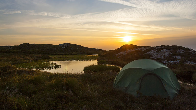 Sunrise at tent pitch