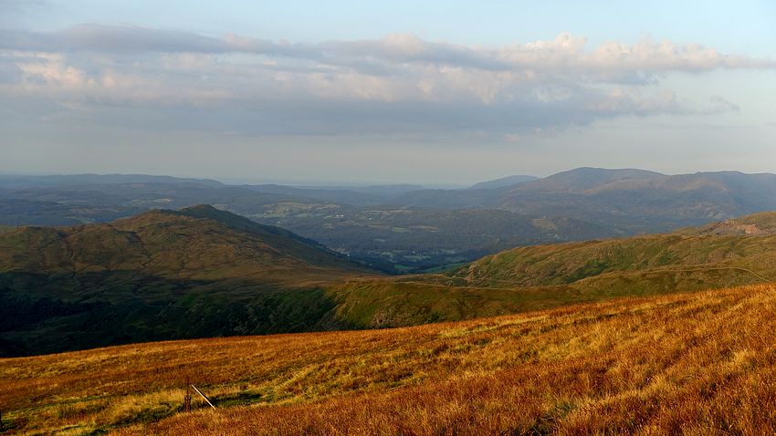 View west from path above Gavel Crag