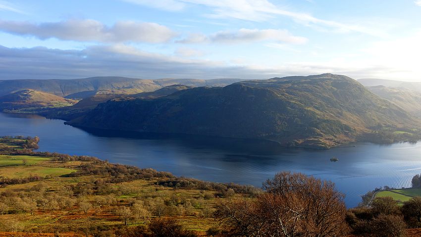 View across Ullswater towards Place Fell