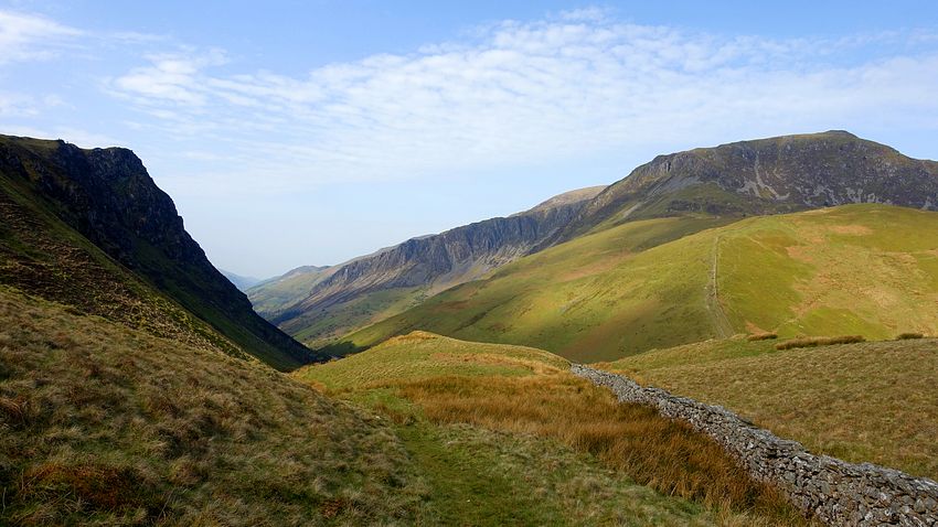 Approaching the head of Cwm Rhwyddfor