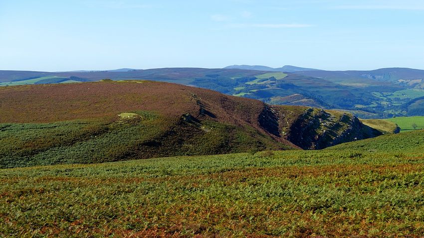 View west over Eglwyseg crags