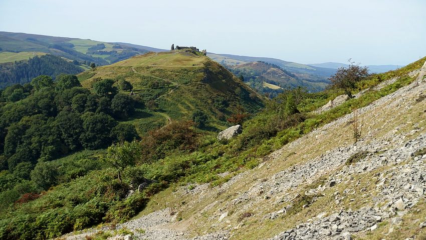 Descending from Eglwyseg edge