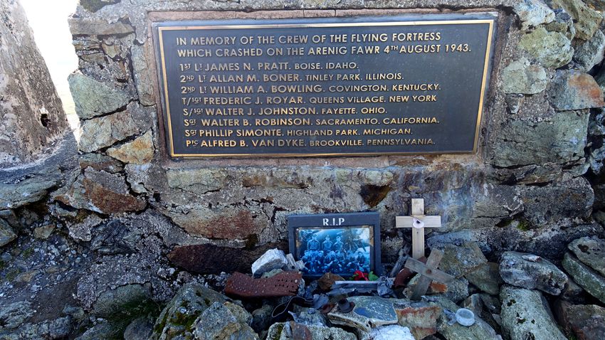 Memorial on Arenig Fawr