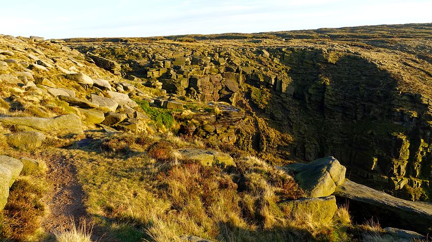 View to southern side of Kinder Downfall