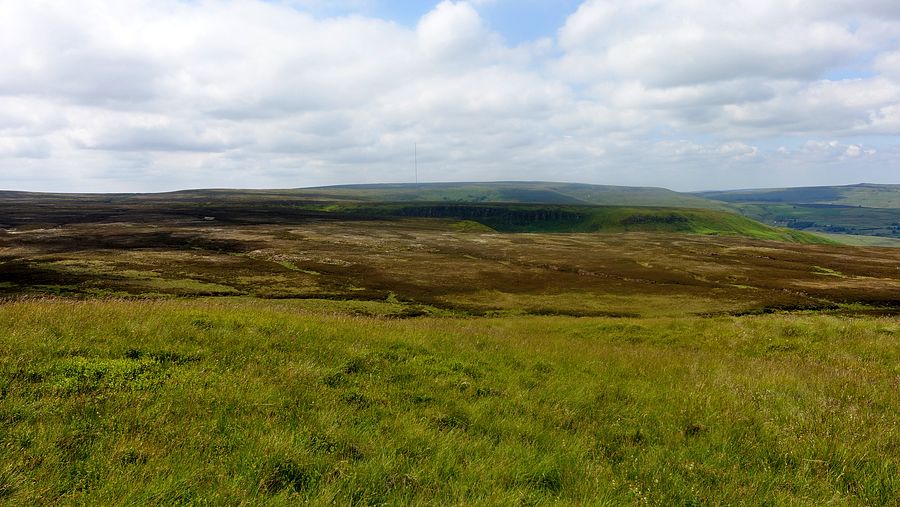 View across Reaps Moss to Ramsden Clough from Snailsden Edge
