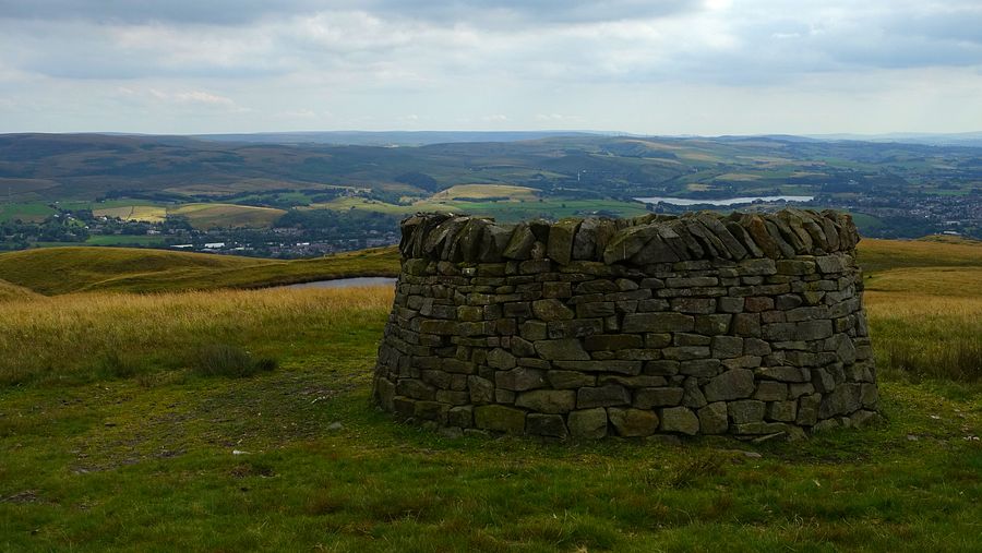 Smart circular windshelter on Crook Moor