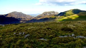 Central Rhinogydd from Moelfre